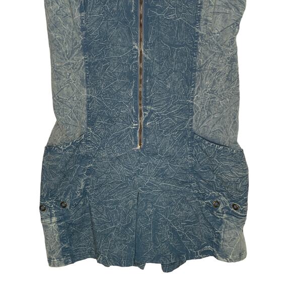 XCVI L Womens Digby Romper Playsuit Blue Stone Wash Chambray Comfort Boho - Picture 6 of 12